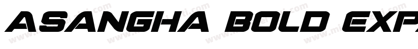 Asangha Bold Expanded Italic字体转换